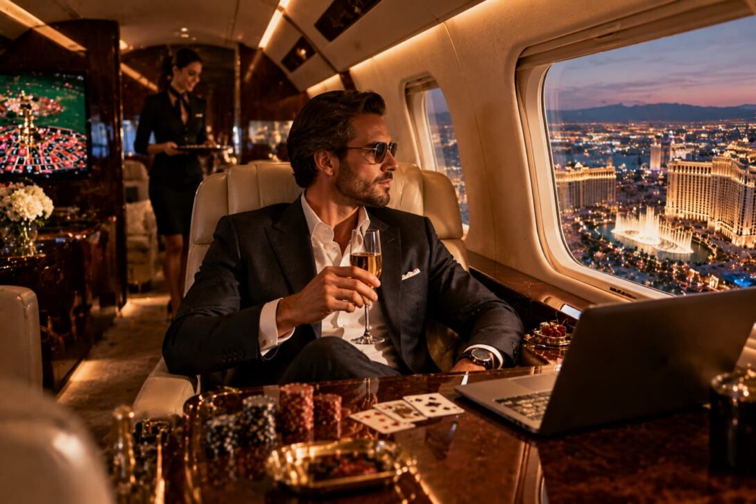 Luxury Private Jet Travel and Mobile Casino Gaming